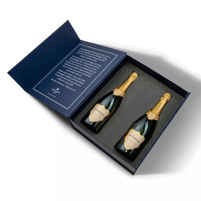 Custom Logo Printed Champagne Flute Packaging Boxes Luxury Red Wine Glass Set Gift Box