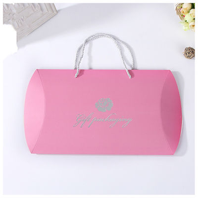 Custom Logo Printing Paper Pink Pillow Gift Box Wholesale Pillow Box Packaging For Hair Bundles