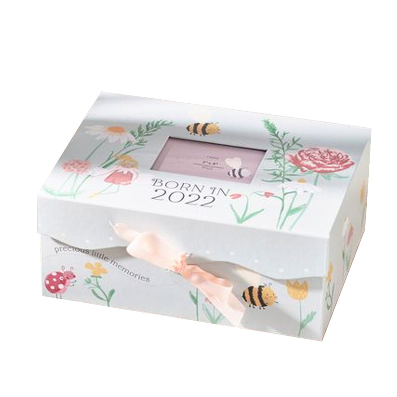 Custom Size Baby Socks Keepsake Gift Box Modern Novel Design Baby Shower Gift Boxes