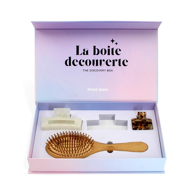 Custom Luxury Hair Clip Claw Gift Box Comb Hair Brush Packaging Box For Hair Brush